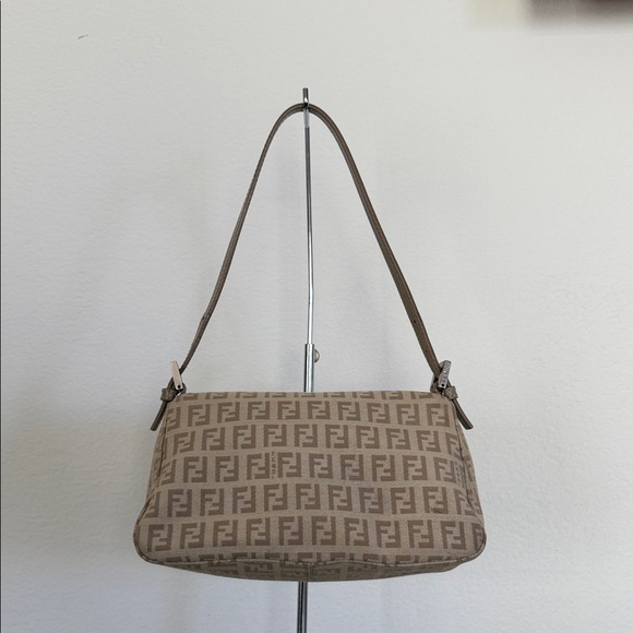 FENDI Zucchino Mini Mama Baguette Beige - Picture 2 of 7